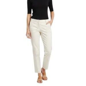 Theory cropped white cotton stretch pants size 10